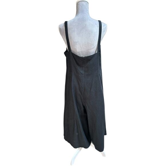 Club Monaco Black Line Wide Leg Cropped Sleeveless Jumpsuit, Size 14 - Picture 4 of 8